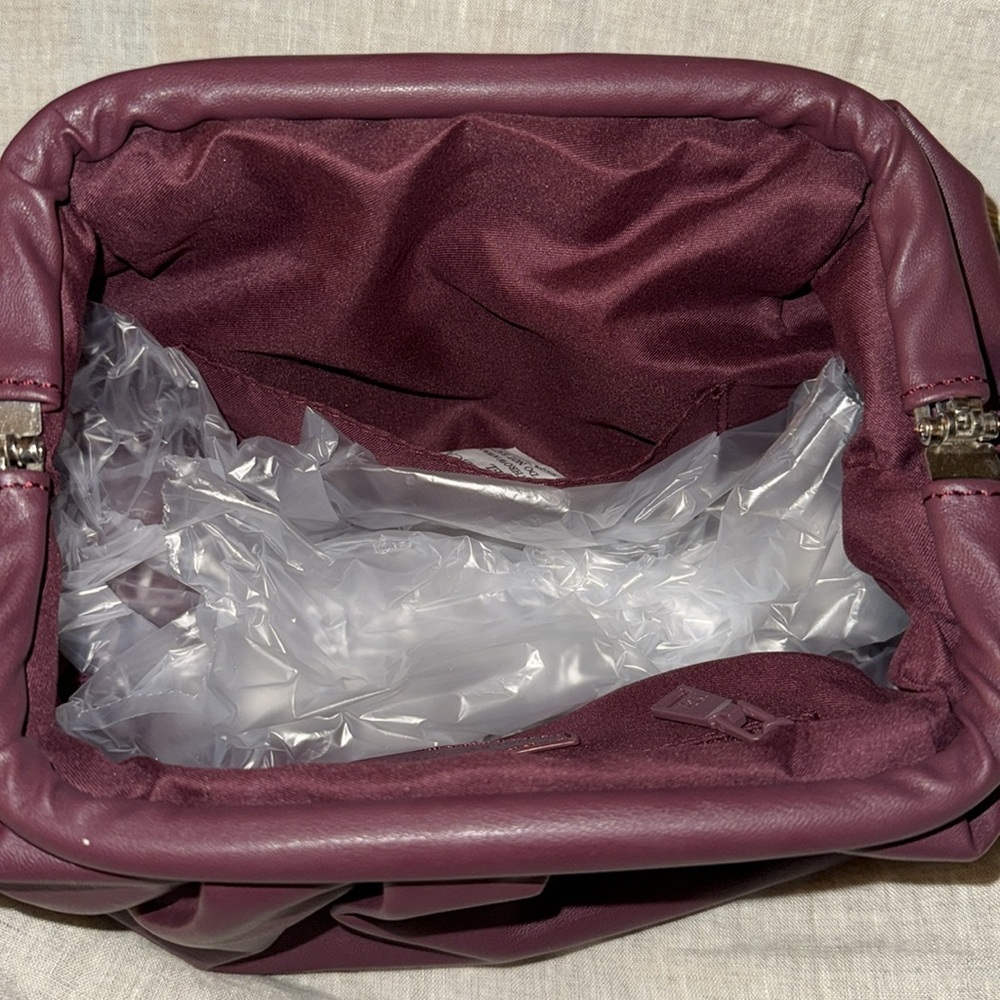 NWT Badgley Mischka Wrapped Frame Clutch: Plum
Perfect fall bag - Picture 8 of 9